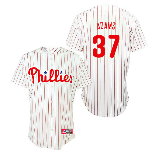 Mike Adams #37 Youth Baseball Jersey-Philadelphia Phillies Authentic Home White Cool Base MLB Jersey